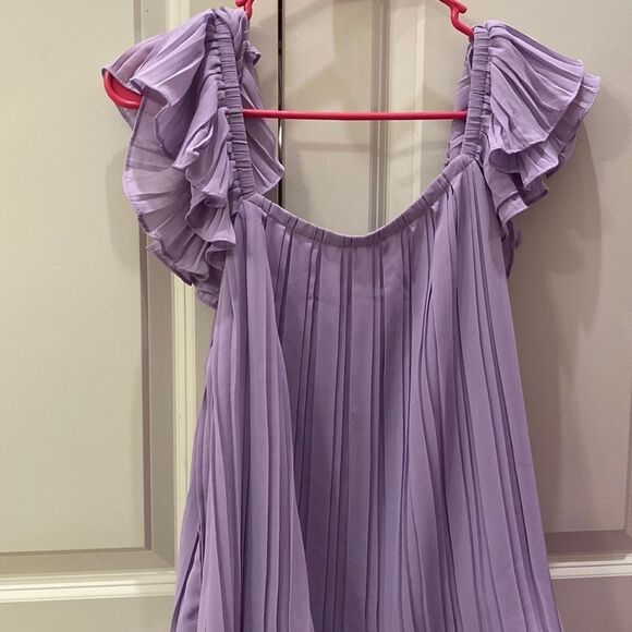 Naked Zebra Tops - Purple Ruffle Top